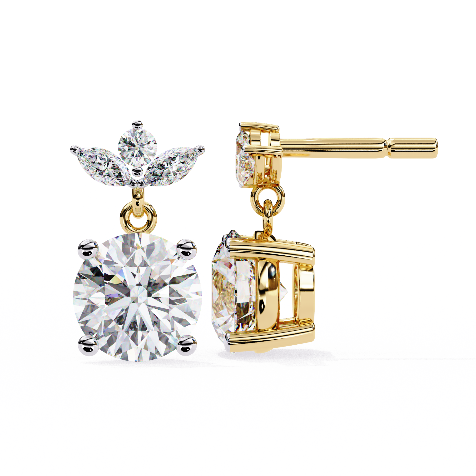 Bernice Solitaire Earring